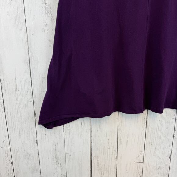 Johnny Was Dark Purple Embroidered 3/4 Sleeve Tunic Boho Cupra Cotton Size Small - Picture 3 of 16